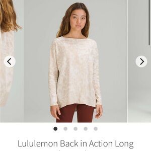 Lululemon Back in Action Long Sleeve Tie Dye